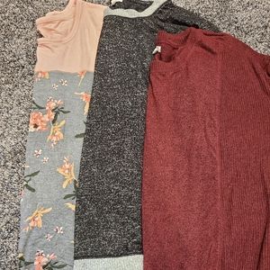Bundle of 3 3/4 length sleeve tops